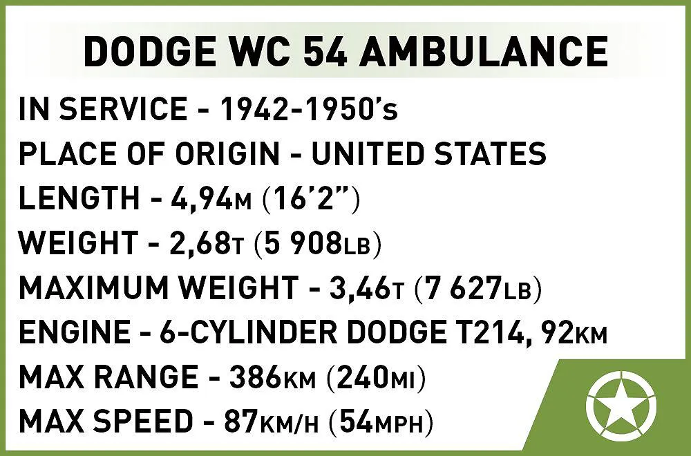 COBI 2257 Dodge WC-54 Ambulanz
