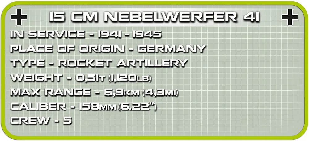 COBI 2258 Blitz 3,6-36S - Nebelwerfer 41 - Limited Edition