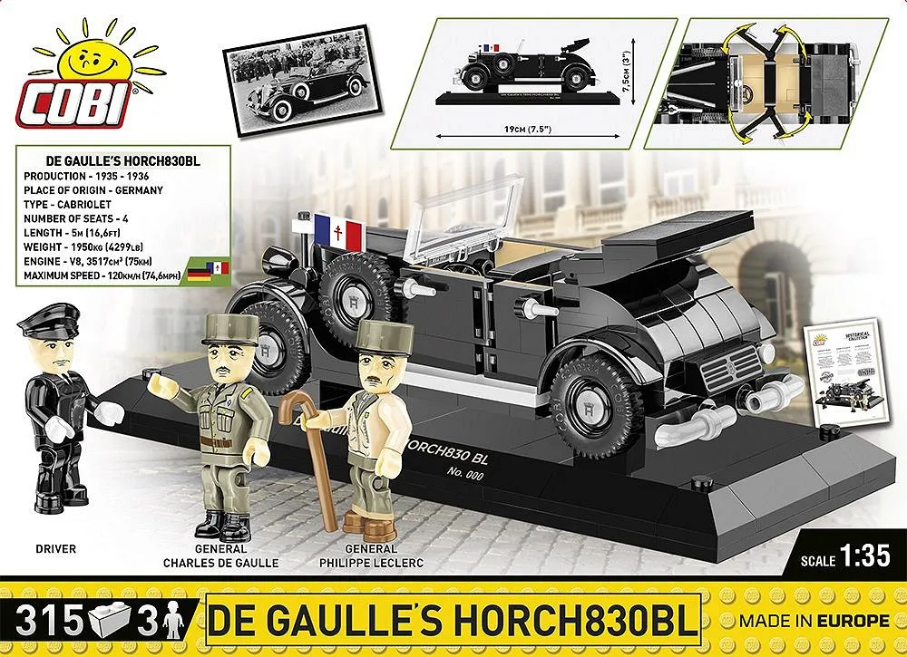 COBI 2260 Horch830BL De Gaulle - Limited Edition