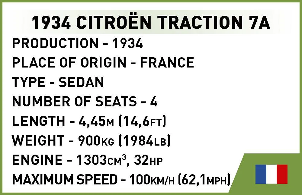 COBI 2263 1934 Citroen Traction 7A