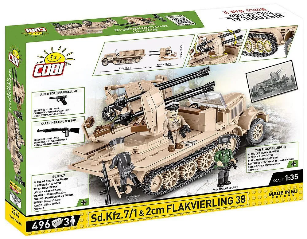 COBI 2274 Sd.Kfz. 7/1 – 2cm Flakvierling 38 - Executive Edition