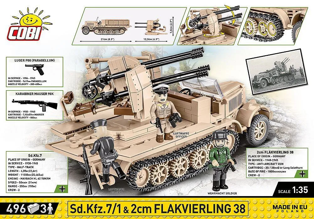 COBI 2274 Sd.Kfz. 7/1 – 2cm Flakvierling 38 - Executive Edition