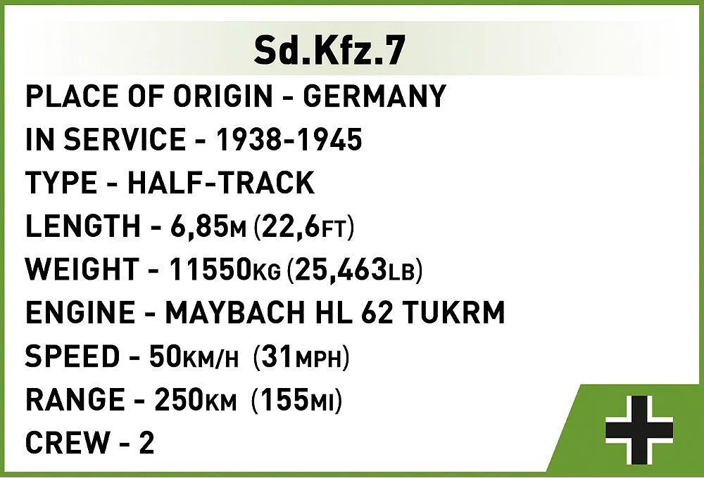 COBI 2274 Sd.Kfz. 7/1 – 2cm Flakvierling 38 - Executive Edition
