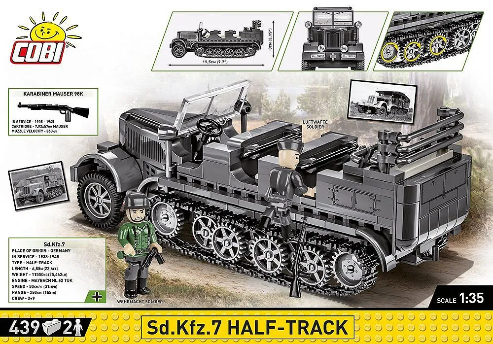 COBI 2275 Sd.Kfz. 7 Halbkettenfahrzeug