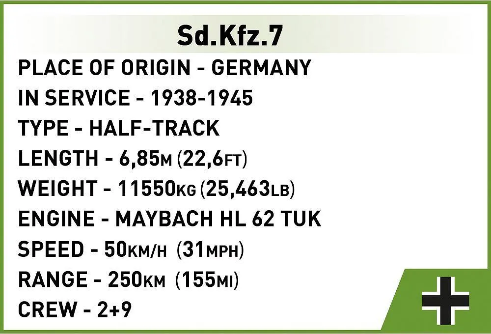 COBI 2275 Sd.Kfz. 7 Halbkettenfahrzeug