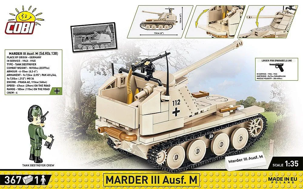 COBI 2282 Marder III Ausf.M (Sd.Kfz.138)