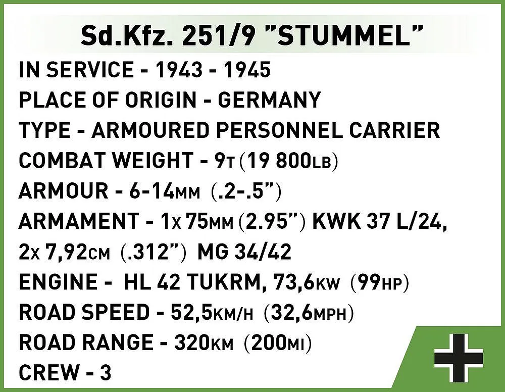 COBI 2283 Sd.Kfz. 251/9 Stummel