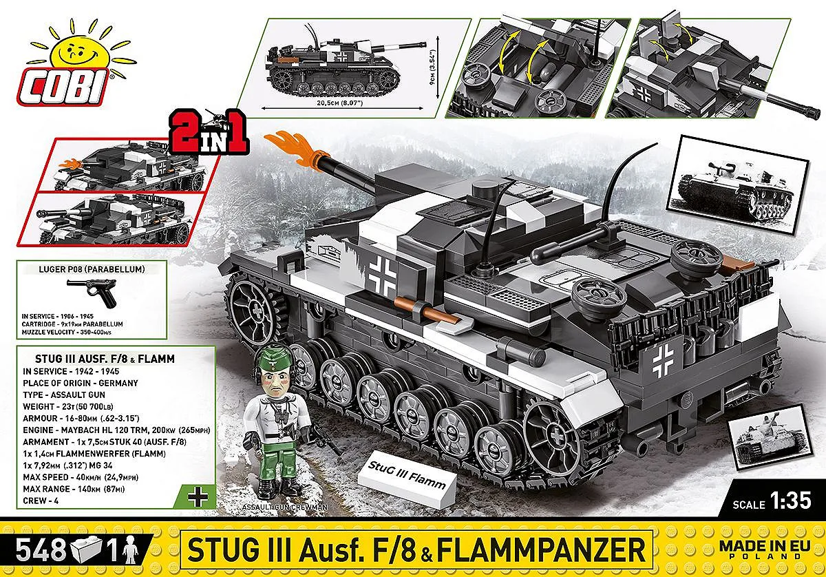 COBI 2286 StuG III Ausf.F/8 & Flammpanzer