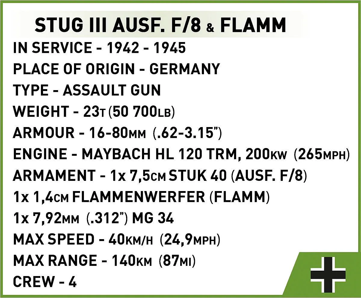 COBI 2286 StuG III Ausf.F/8 & Flammpanzer