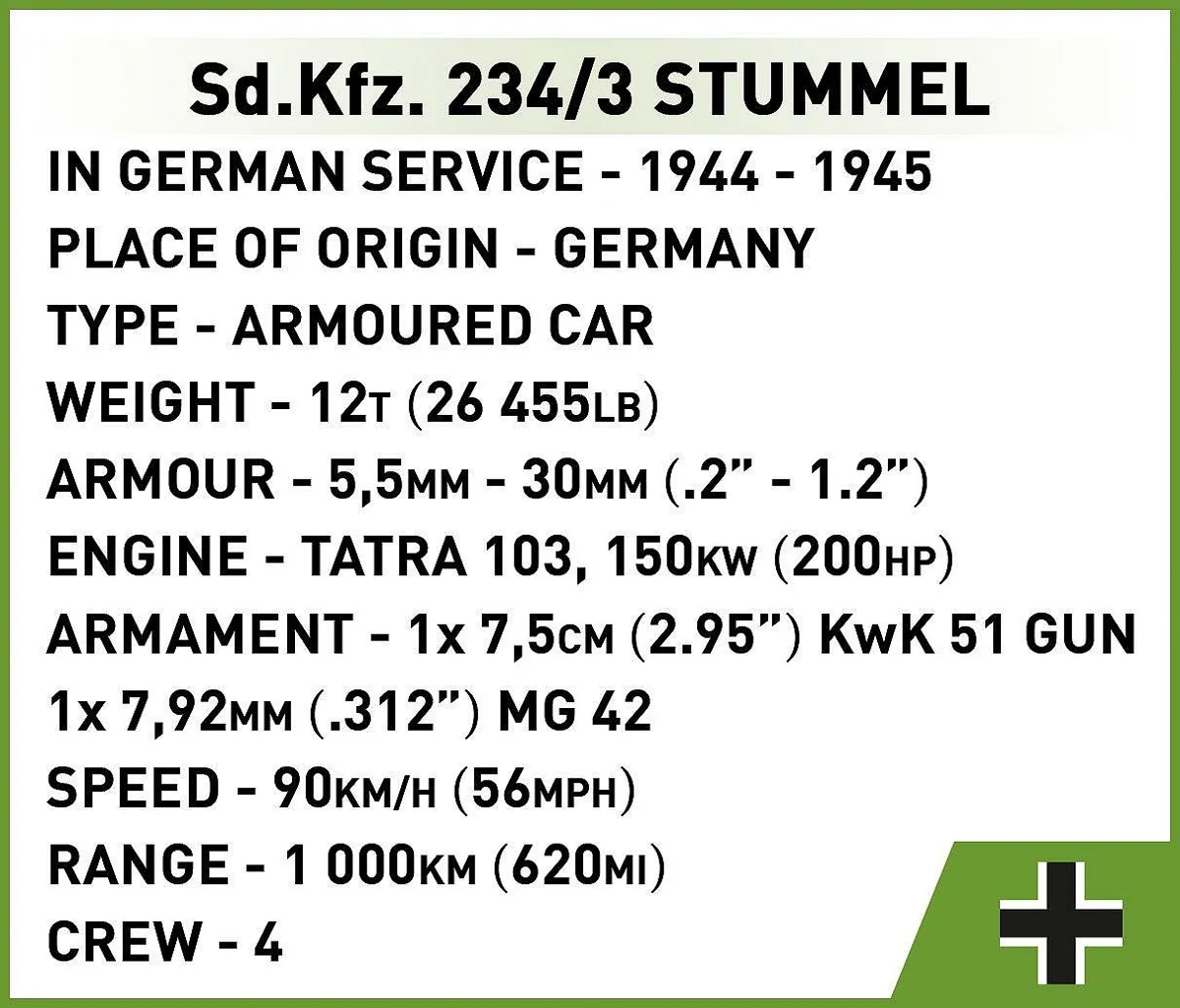 COBI 2288 Sd.Kfz. 234/3 Stummel