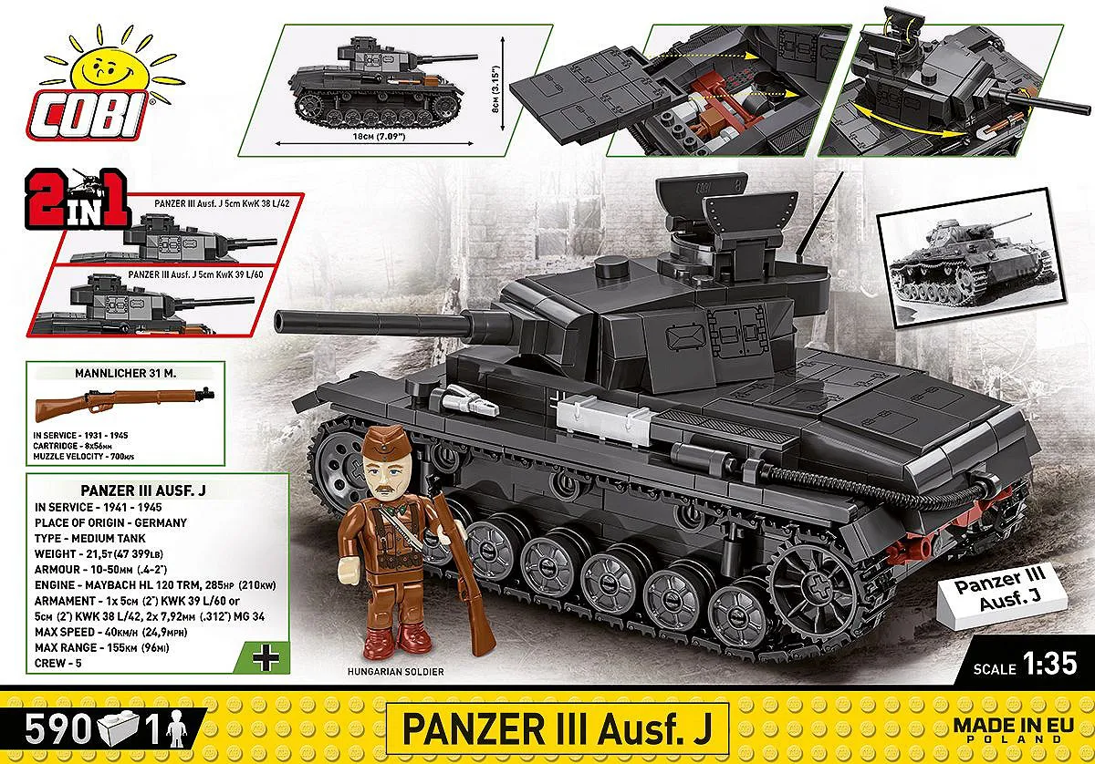 COBI 2289 Panzer III Ausf.J