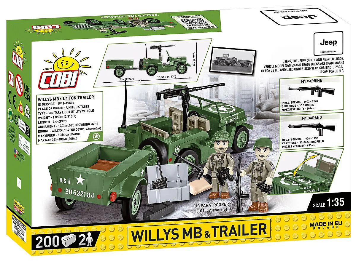 COBI 2297 Willys MB & Anhänger
