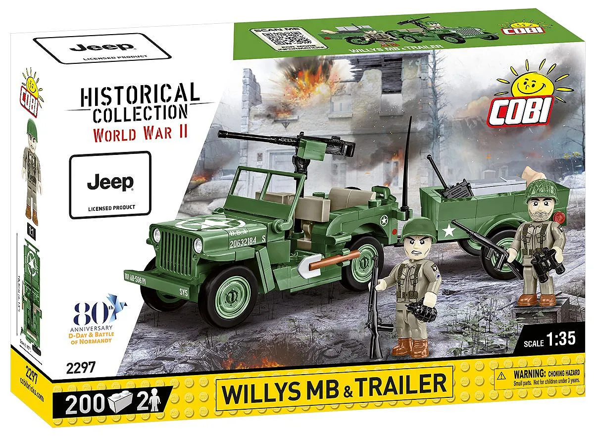 COBI 2297 Willys MB & Anhänger