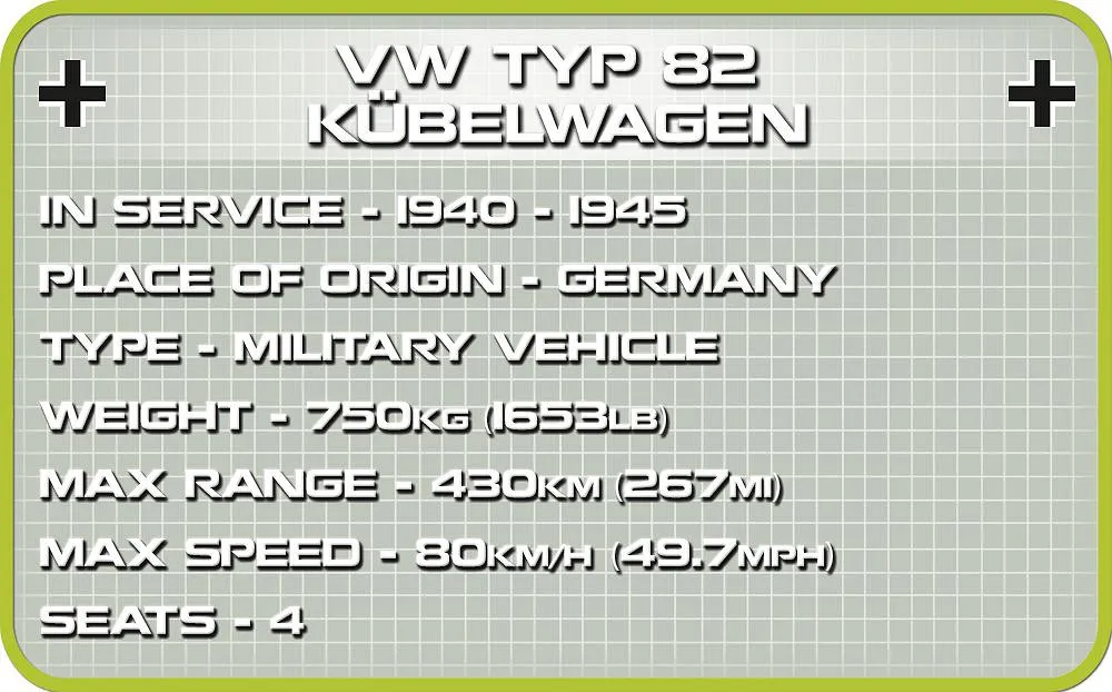 COBI 2402 VW typ 82 Kübelwagen