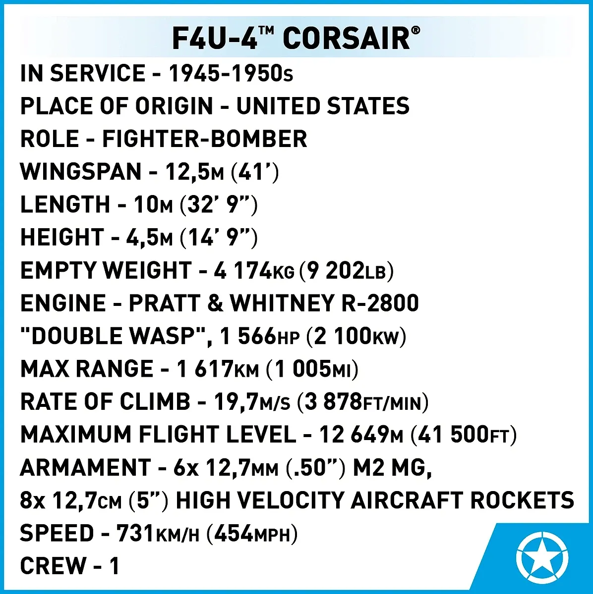 COBI 2417 F4U-4 Corsair