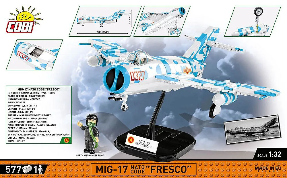 COBI 2424 MiG-17 NATO-code "Fresco