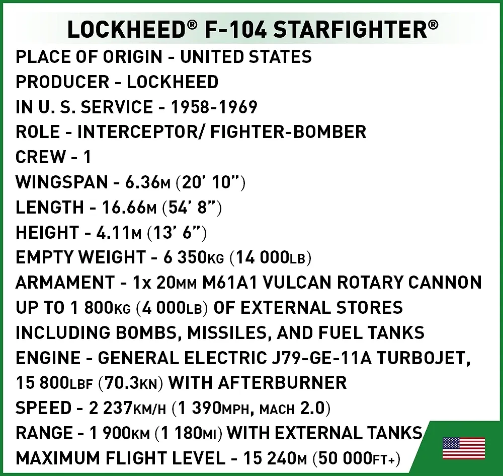 COBI 2426 Lockheed F-104 Starfighter