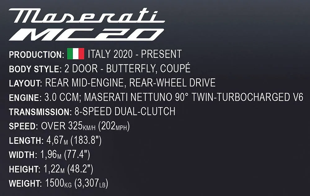 COBI 24334 Maserati MC20 - Executive Edition