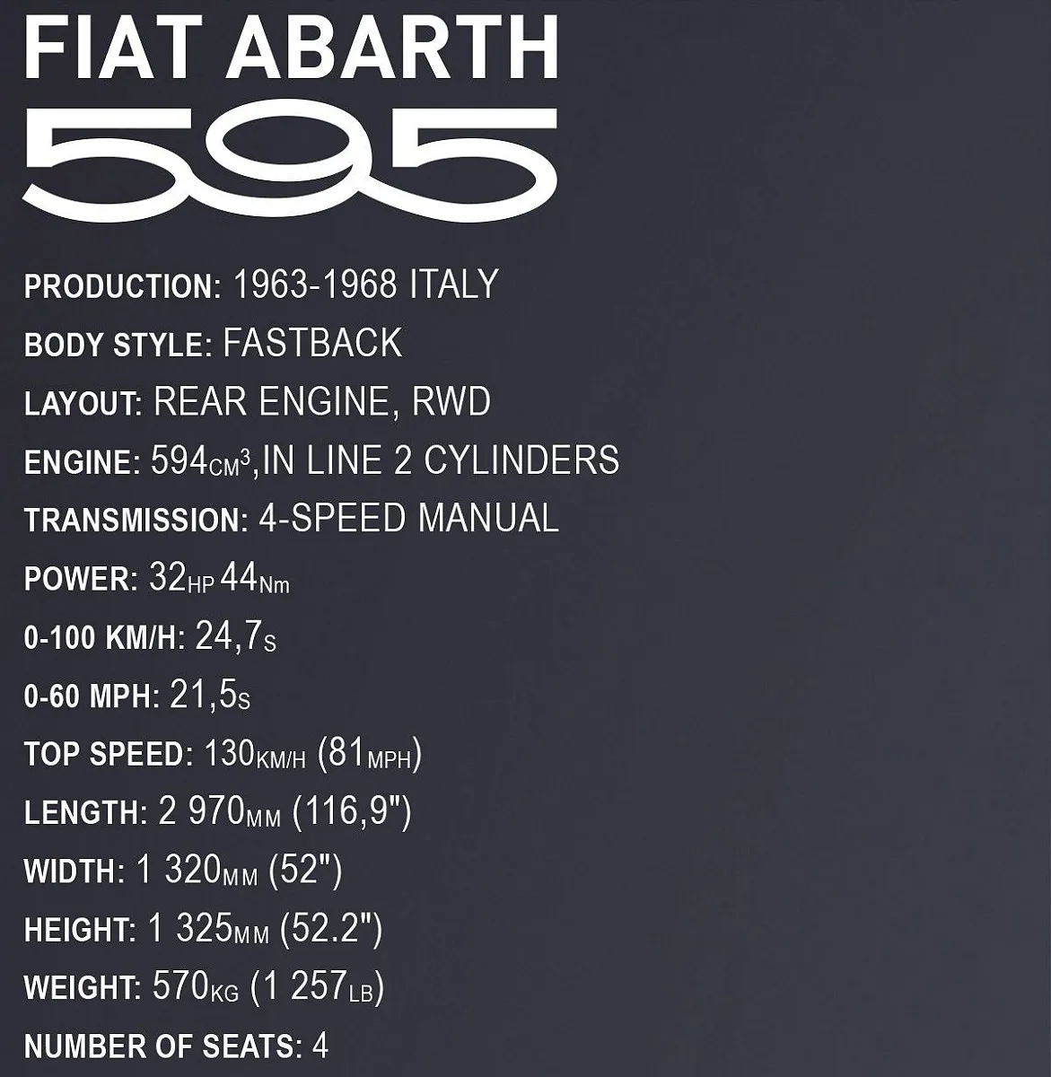 COBI 24354 Fiat Abarth 595