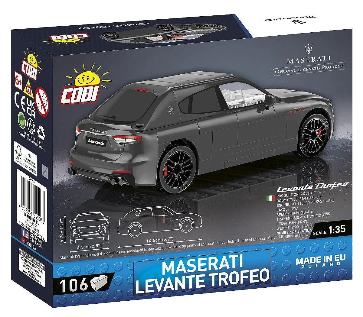 COBI 24503 Maserati Levante Trofeo