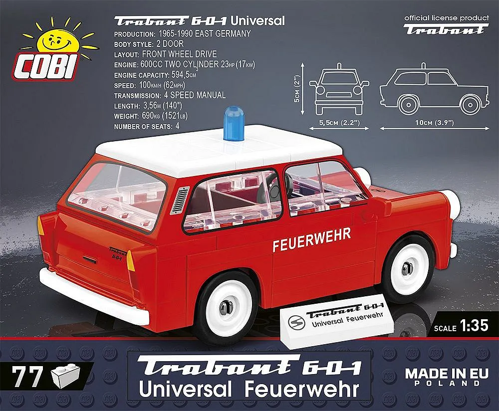 COBI 24555 Trabant 601 Universal Feuerwehr