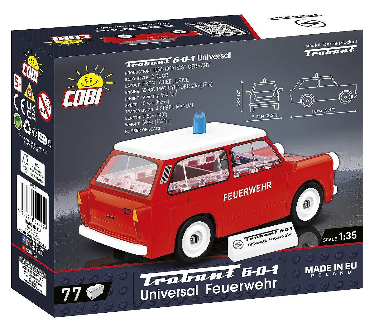 COBI 24555 Trabant 601 Universal Feuerwehr