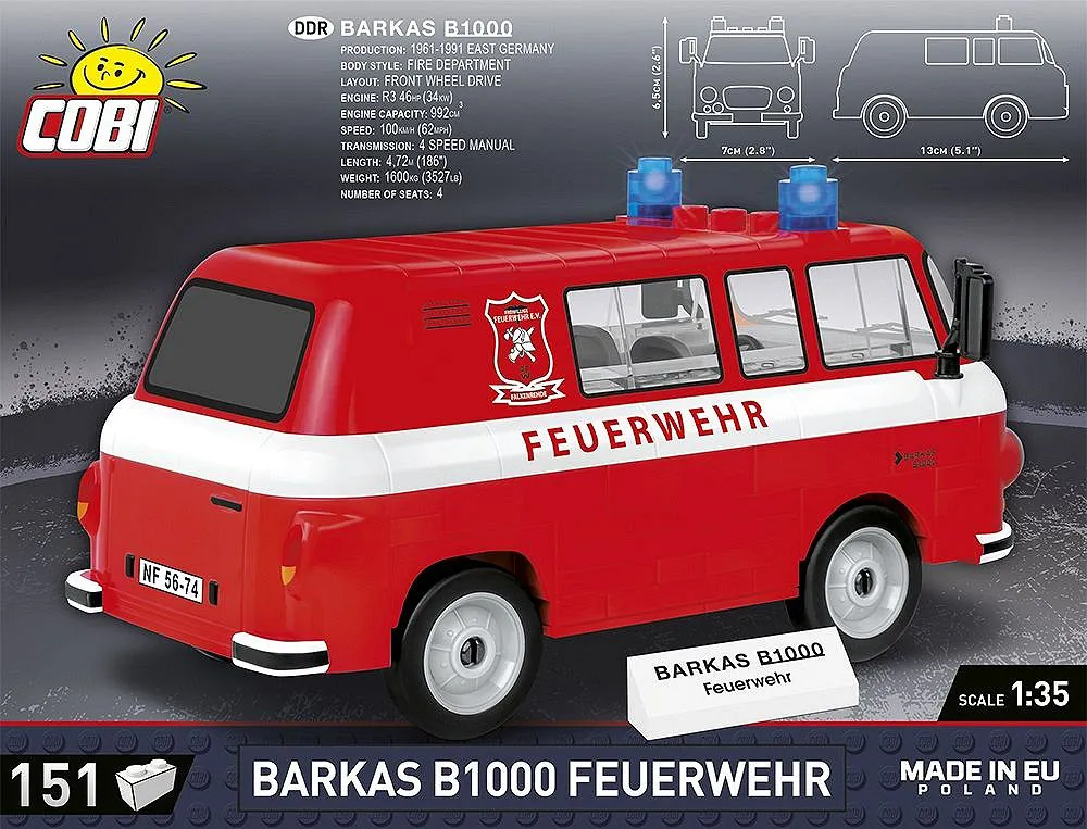 COBI 24594 Barkas B1000 Feuerwehr
