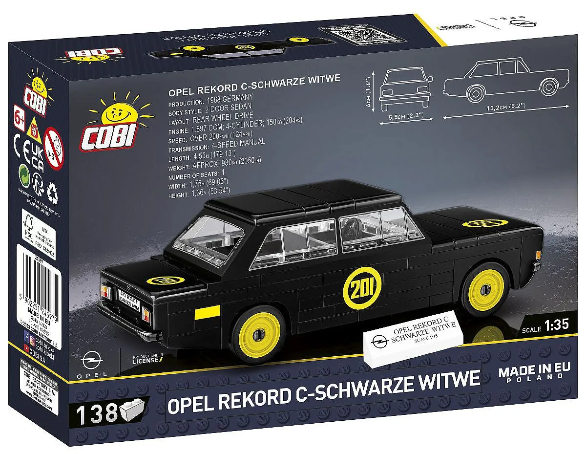 COBI 24597 Opel Rekord C-Schwarze Witwe