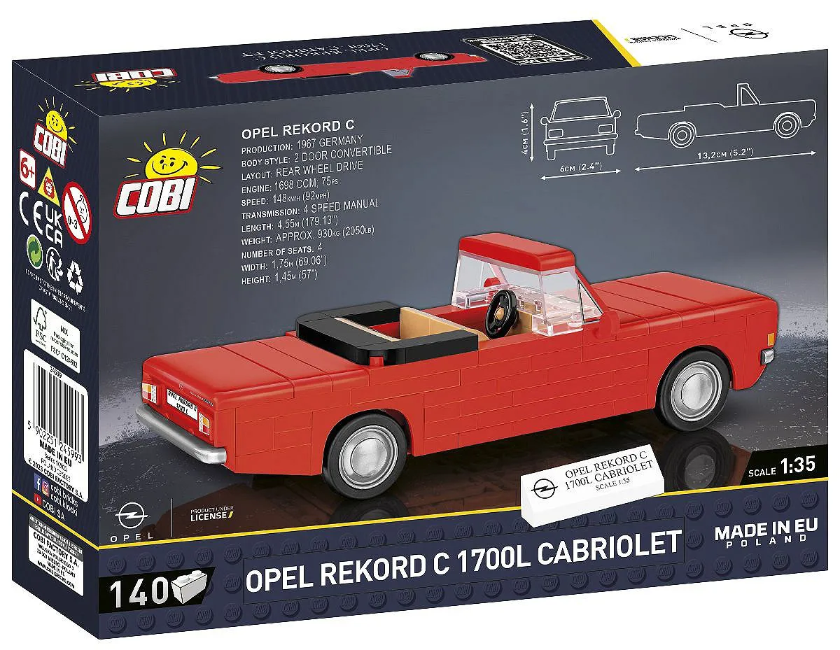 COBI 24599 Opel Rekord C 1700 L Cabriolet