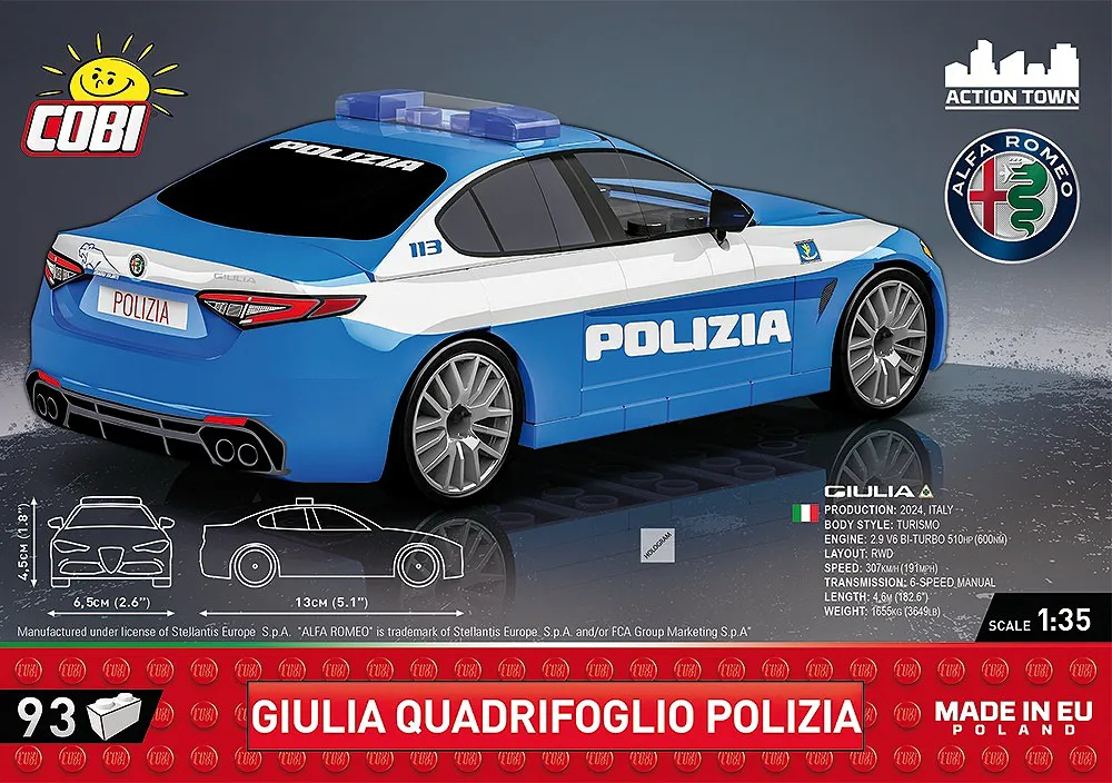 COBI 24606 Giulia Quadrifoglio Polizia