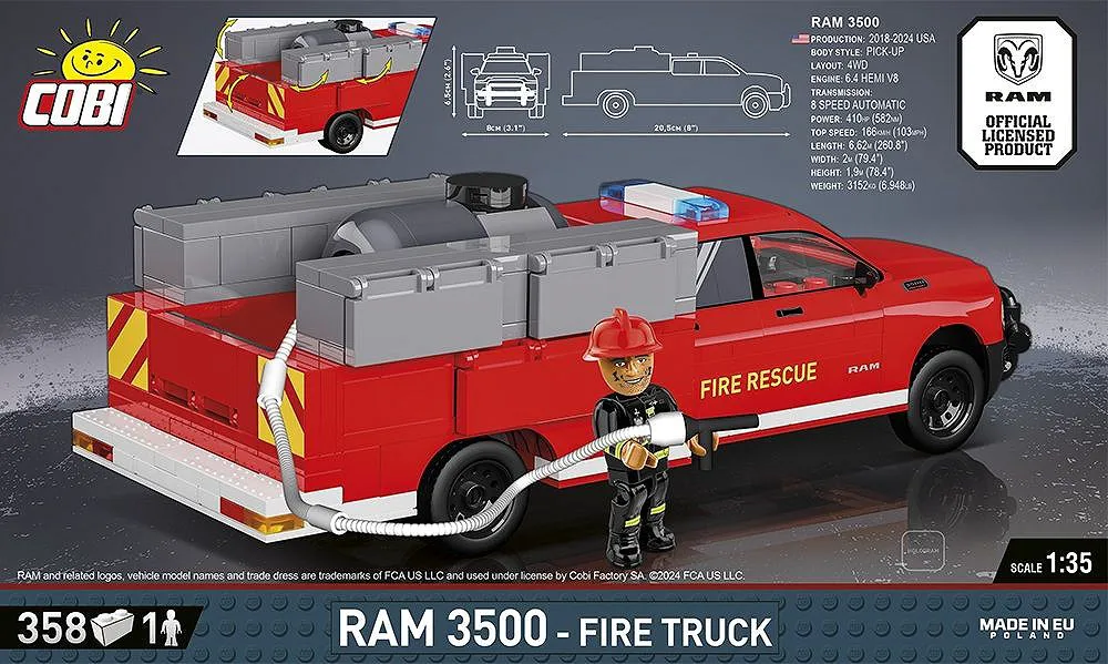 COBI 24612 RAM 3500 - Feuerwehrauto