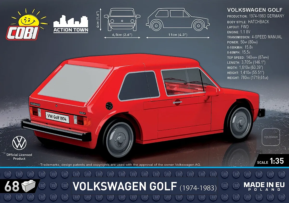 COBI 24613 Volkswagen Golf (1974-1983)