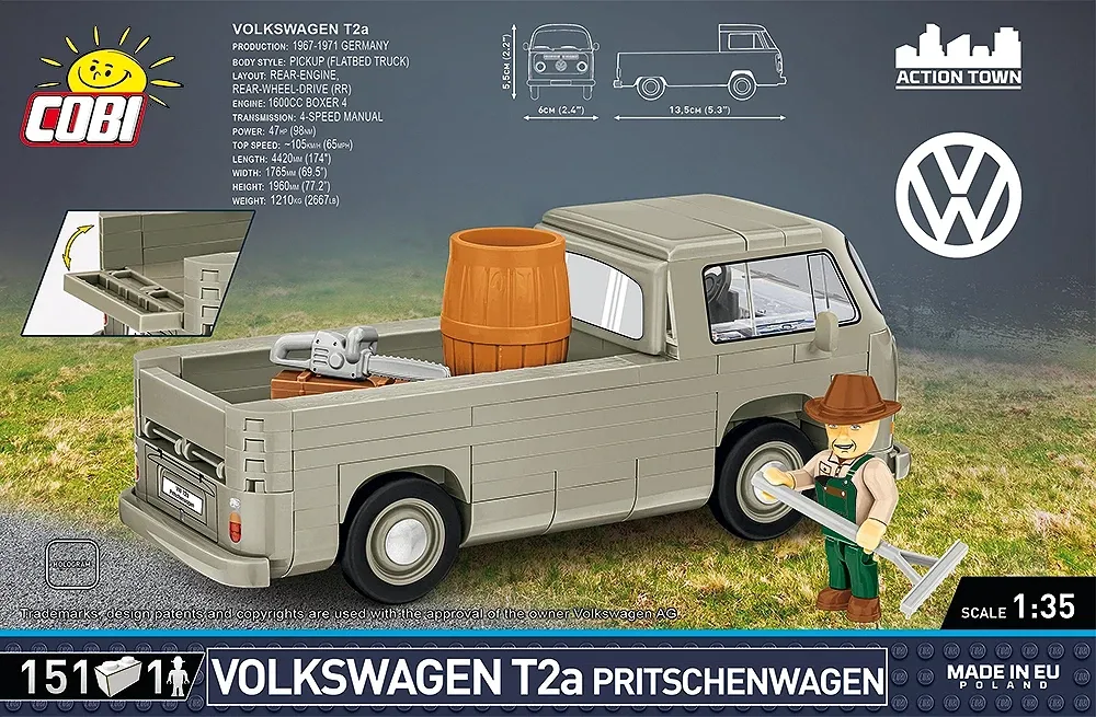 COBI 24618 Volkswagen T2a Pritschenwagen