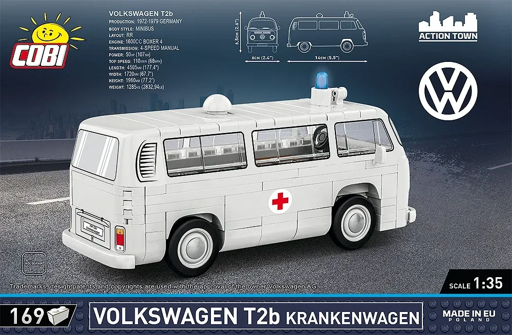 COBI 24619 Volkswagen T2b Krankenwagen