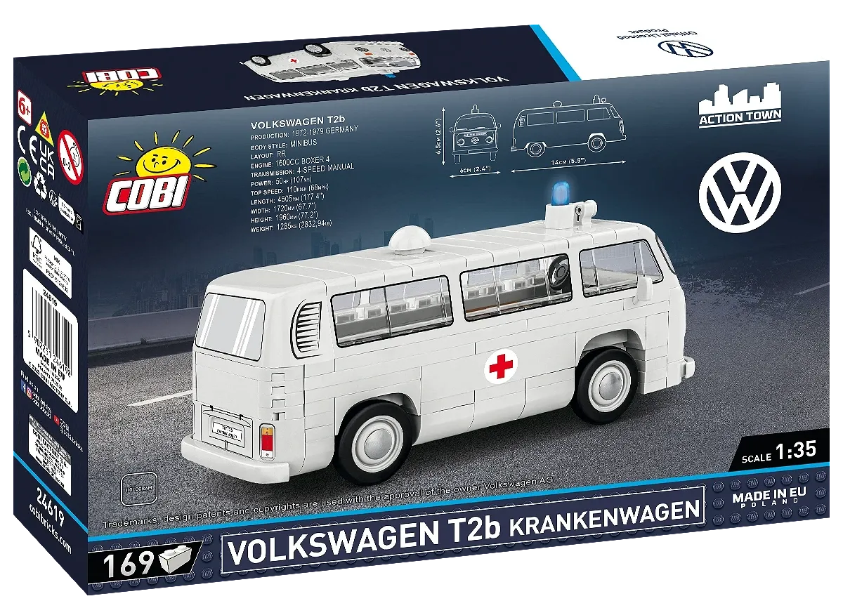 COBI 24619 Volkswagen T2b Krankenwagen