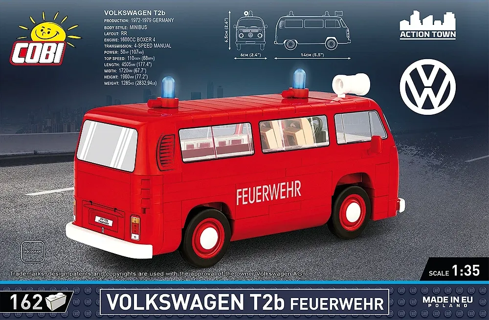 COBI 24622 Volkswagen T2b Feuerwehr