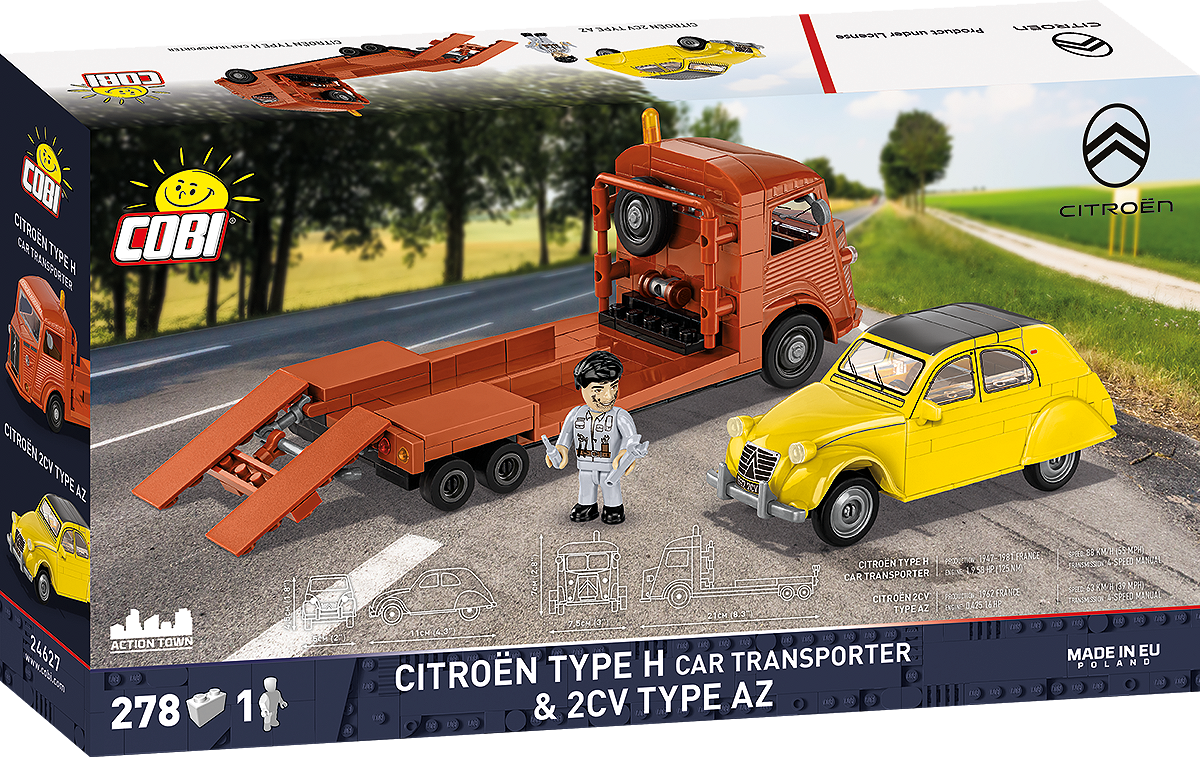 COBI 24627 Citroen Type H Auto-Transporter & 2CV Type AZ