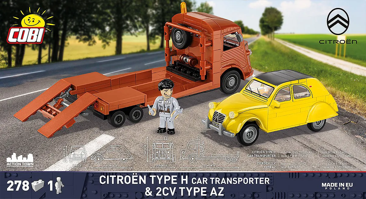 COBI 24627 Citroen Type H Auto-Transporter & 2CV Type AZ