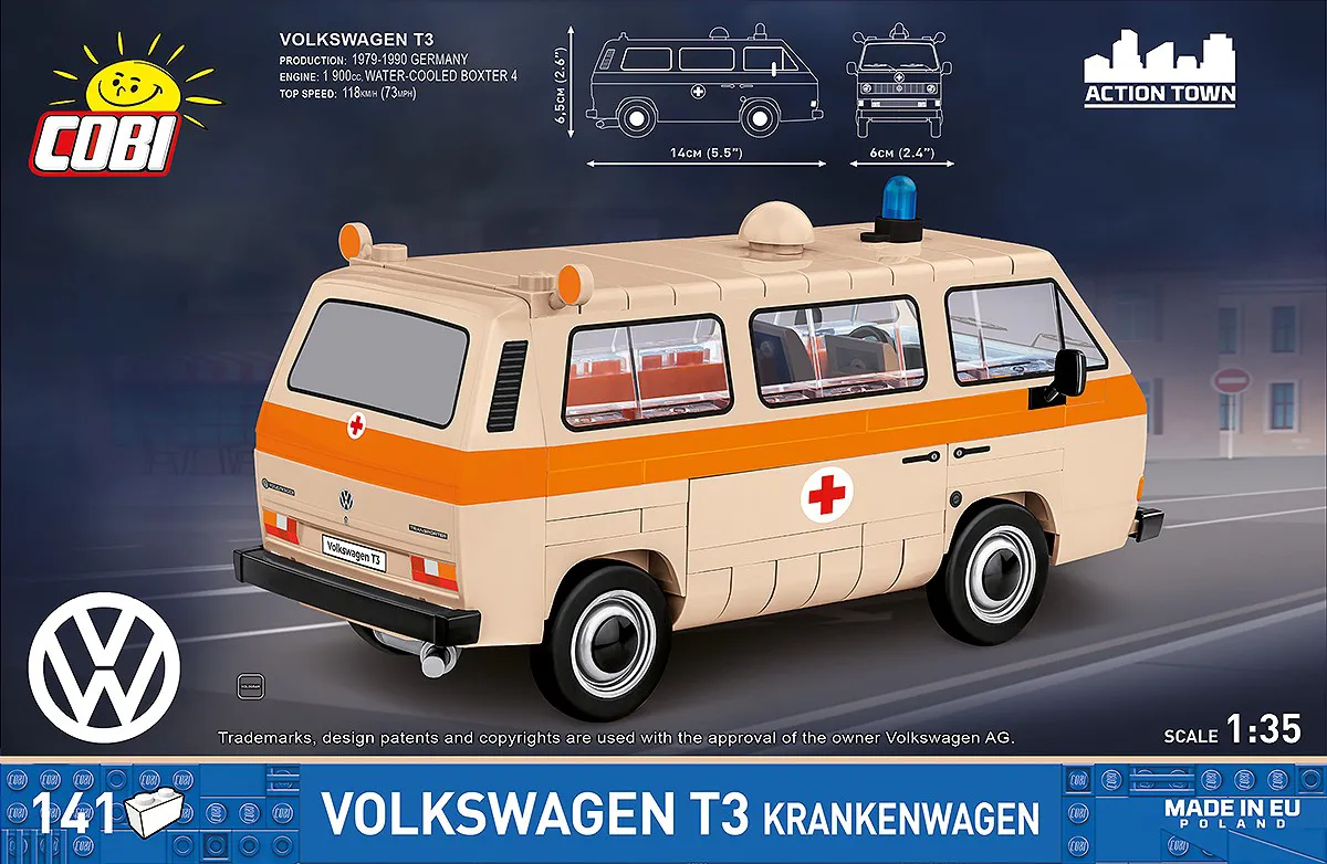 COBI 24636 Volkswagen T3 Krankenwagen