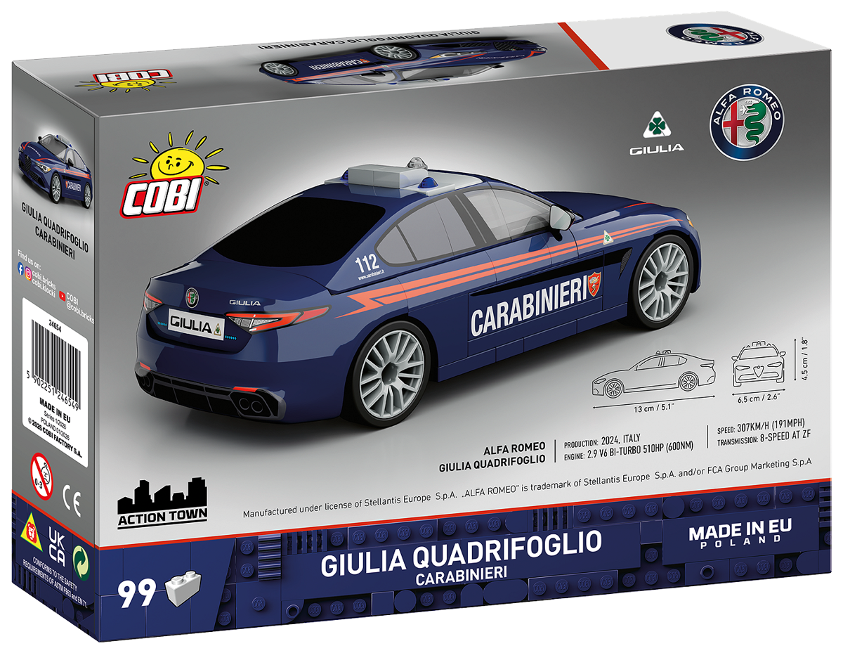 COBI 24654 Giulia Quadrifoglio Carabinieri