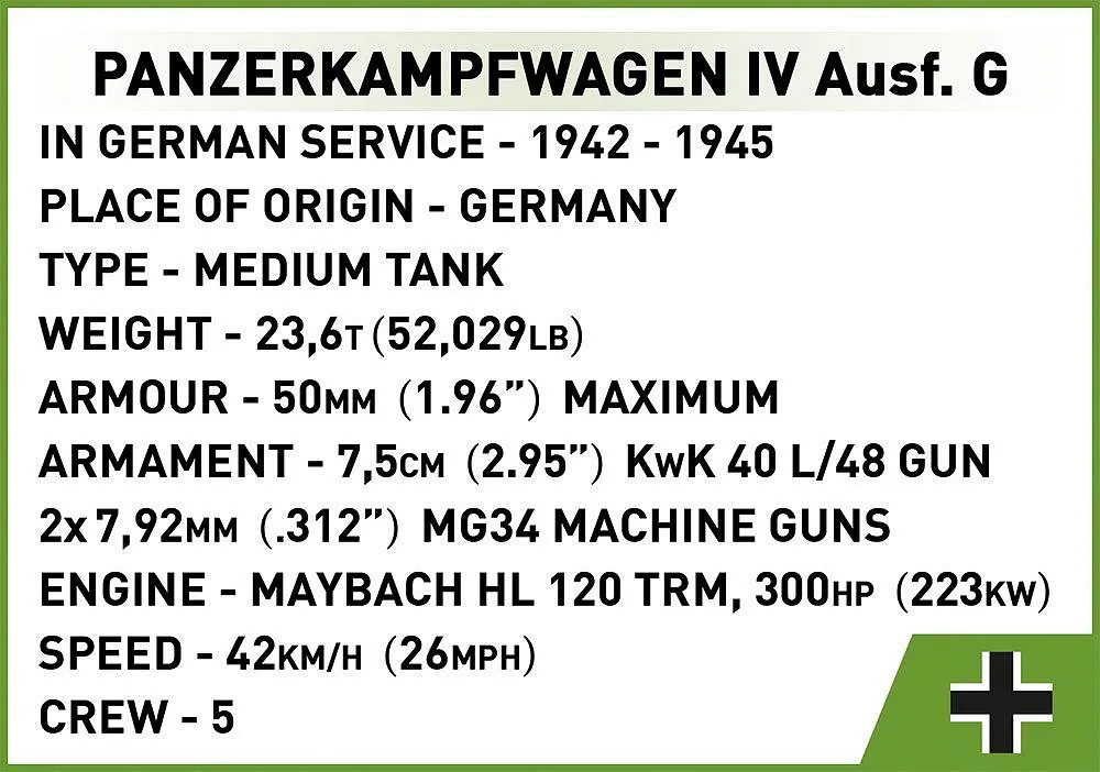 COBI 2546 Panzer IV Ausf.G