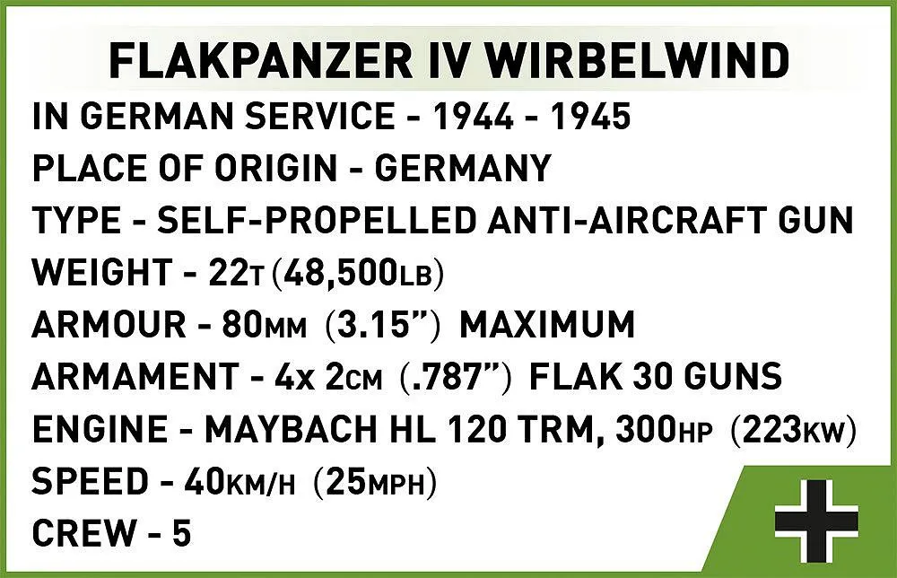 COBI 2548 Flakpanzer IV Wirbelwind