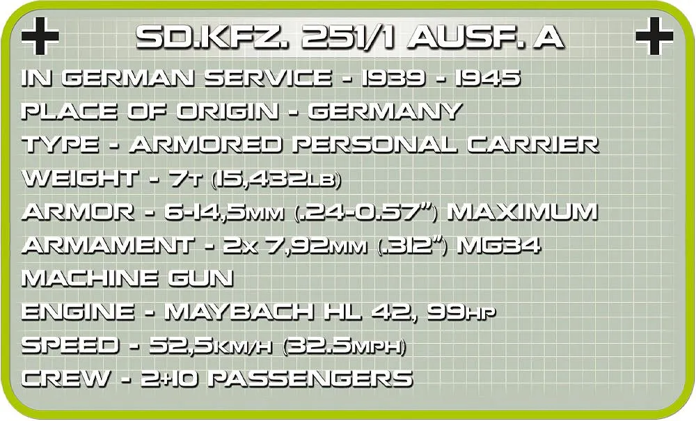 COBI 2551 Sd.Kfz.251/1 Ausf. A - Limited Edition