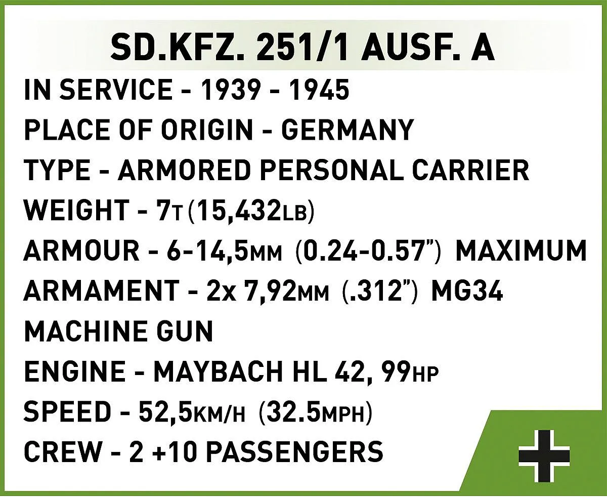 COBI 2552 Sd.Kfz.251/1 Ausf. A