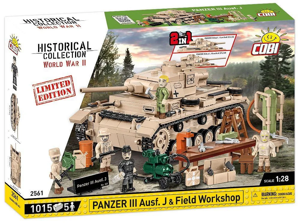 COBI 2561 Panzer III Ausf. J & Field Workshop - Limited Edition