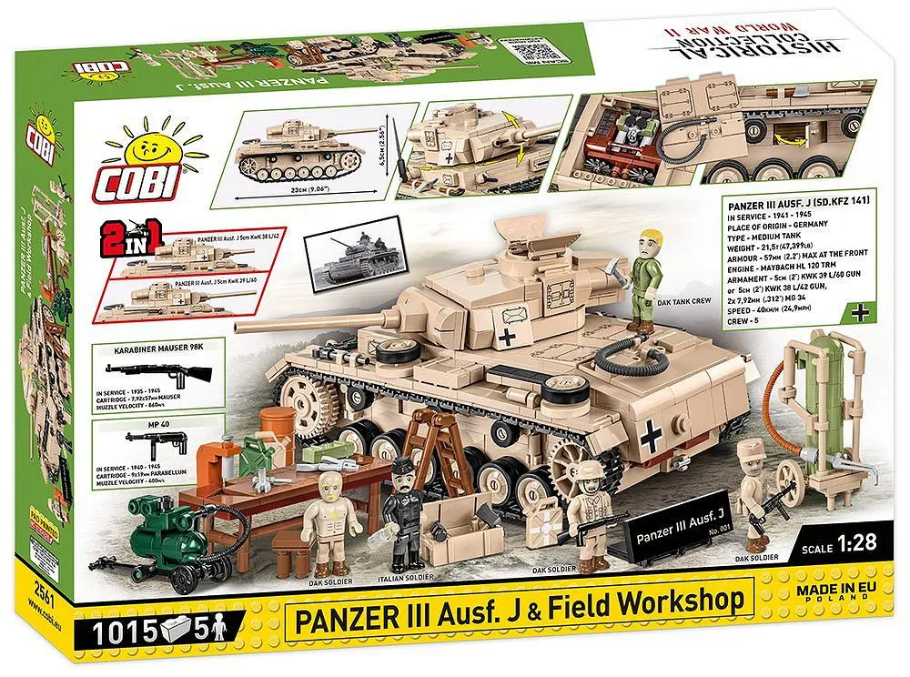 COBI 2561 Panzer III Ausf. J & Field Workshop - Limited Edition
