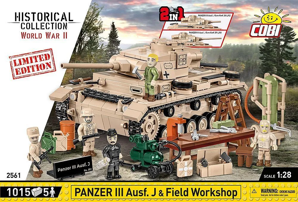 COBI 2561 Panzer III Ausf. J & Field Workshop - Limited Edition