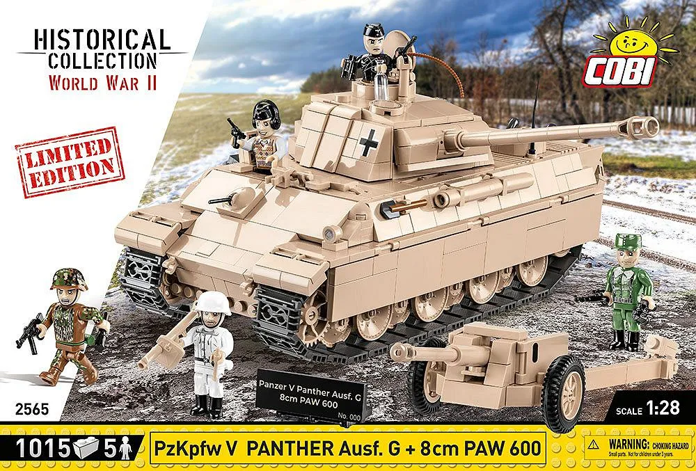 COBI 2565 PzKpfw V Panther Ausf. G + 8 cm PAW 600 - Limited Edition
