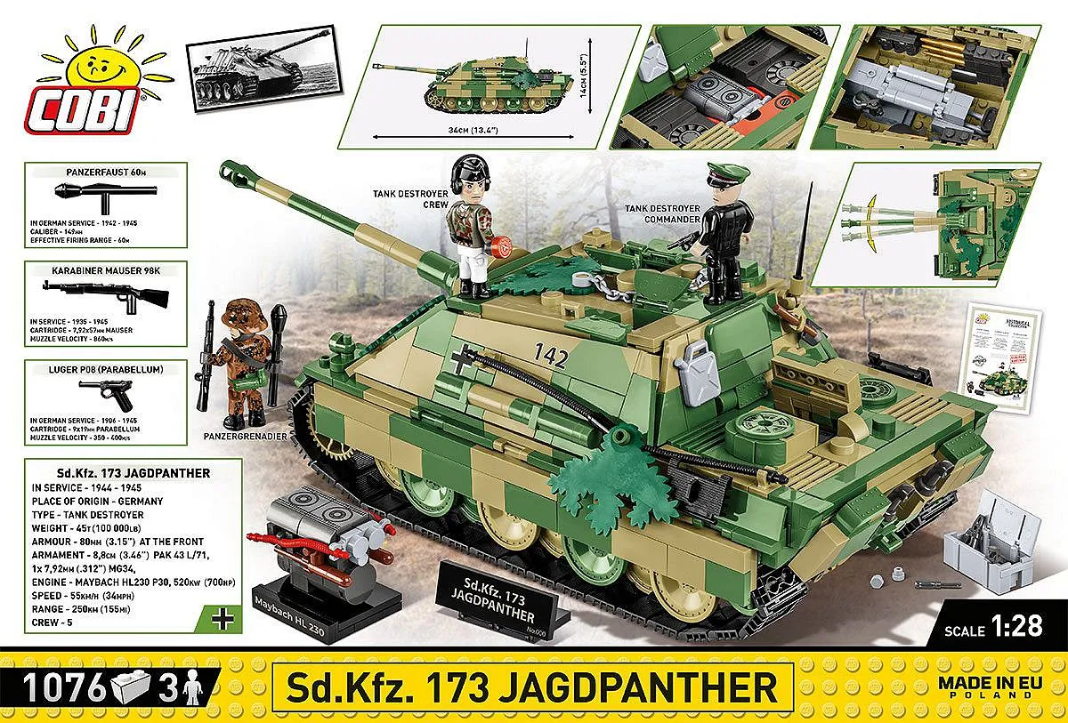 COBI 2573 Sd.Kfz.173 Jagdpanther- Limited Edition