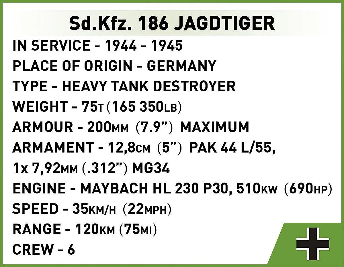 COBI 2580 Sd.Kfz. 186 - Jagdtiger